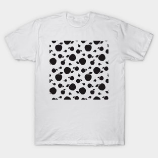 Black Apple Pattern T-Shirt